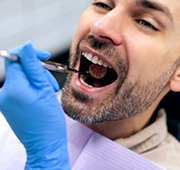 Man undergoing dental exam