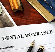 dental insurance form on table 