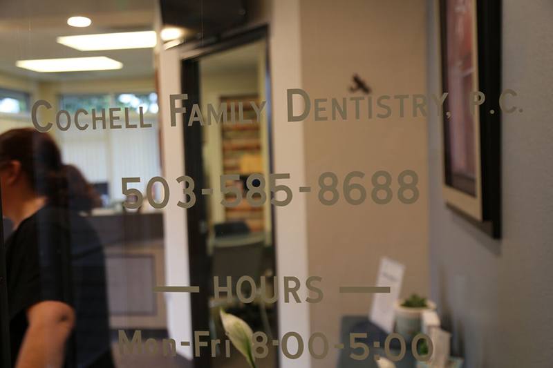Cochell Family Dentistry dental office door