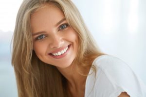 a young woman smiling